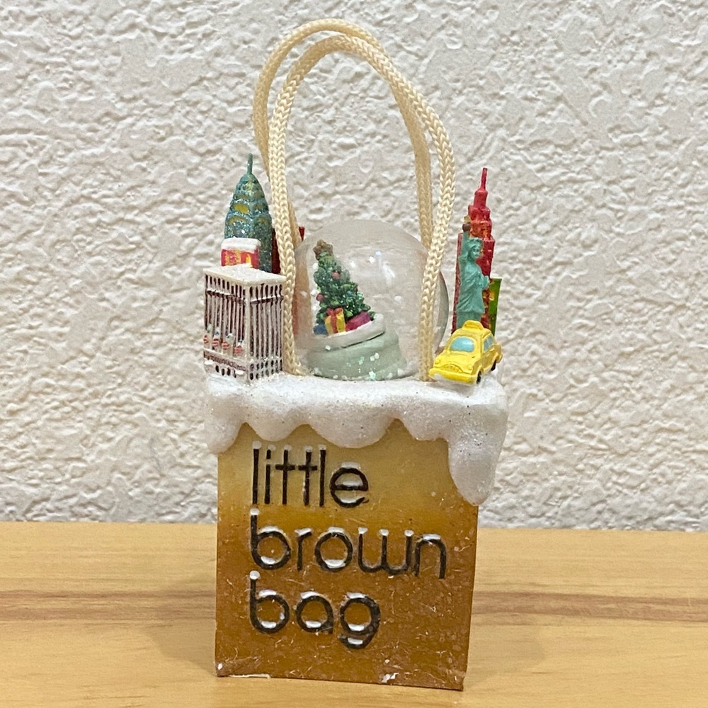 Bloomingdale’s Little Brown Bag New York Statue of Liberty Christmas Ornament